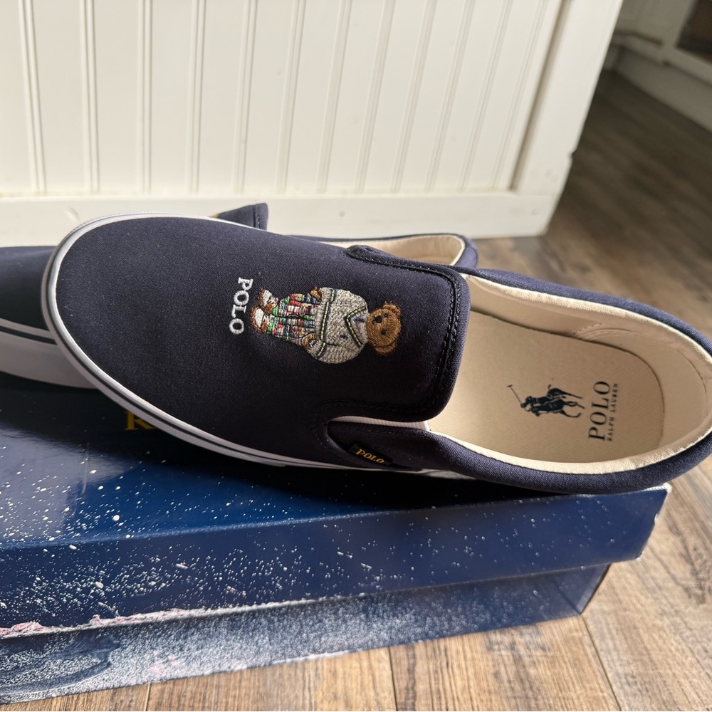 Polo by Ralph Lauren Men's Bear Embroidered Loafers